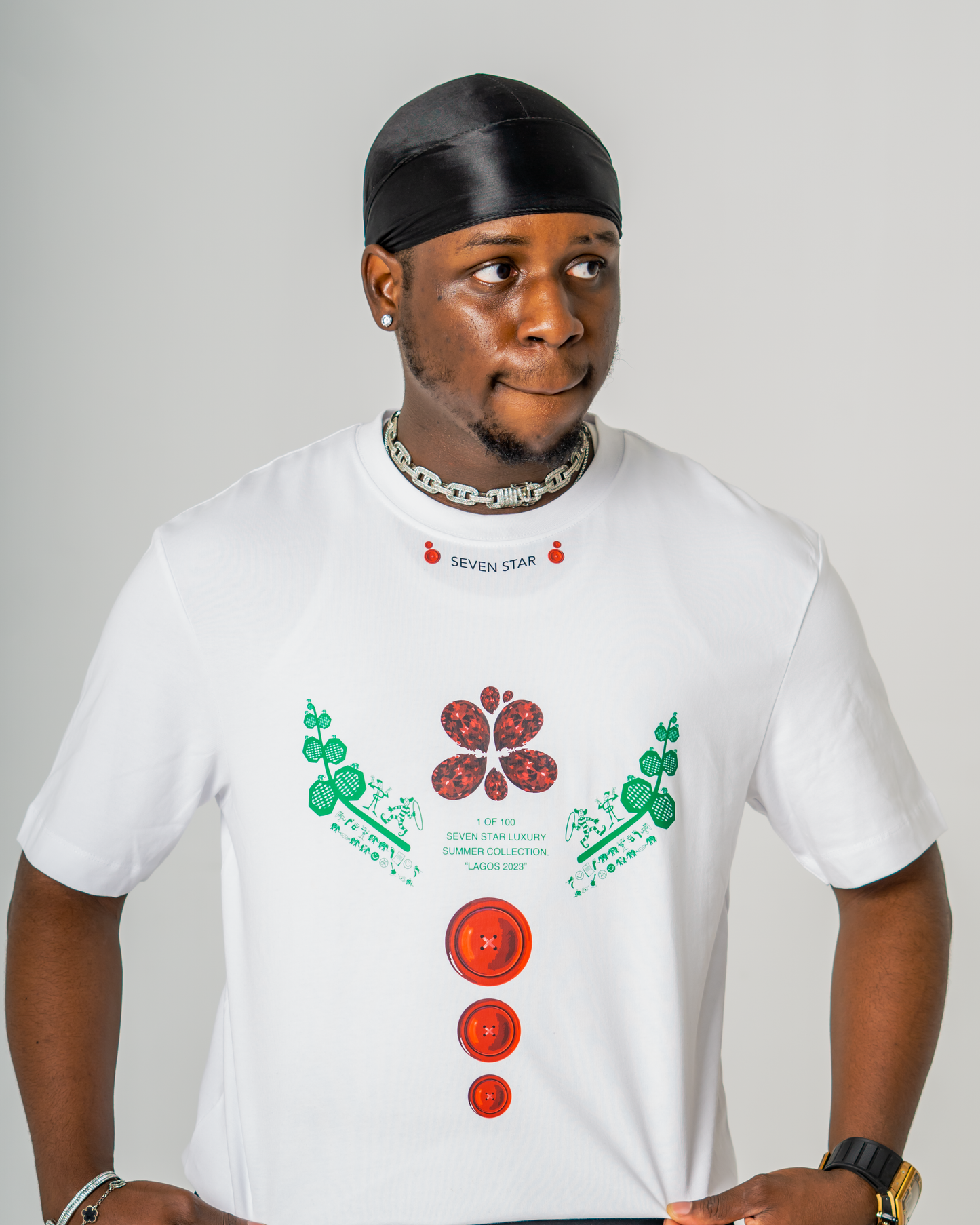 RED DIAMOND PRINT BIGMAN T-SHIRT