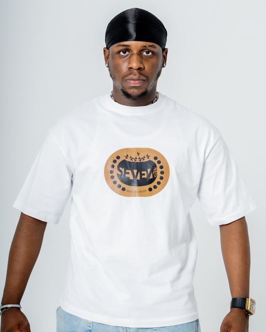 SEVEN STAR TSHIRT WITH GOLD & BLACK DESIGN