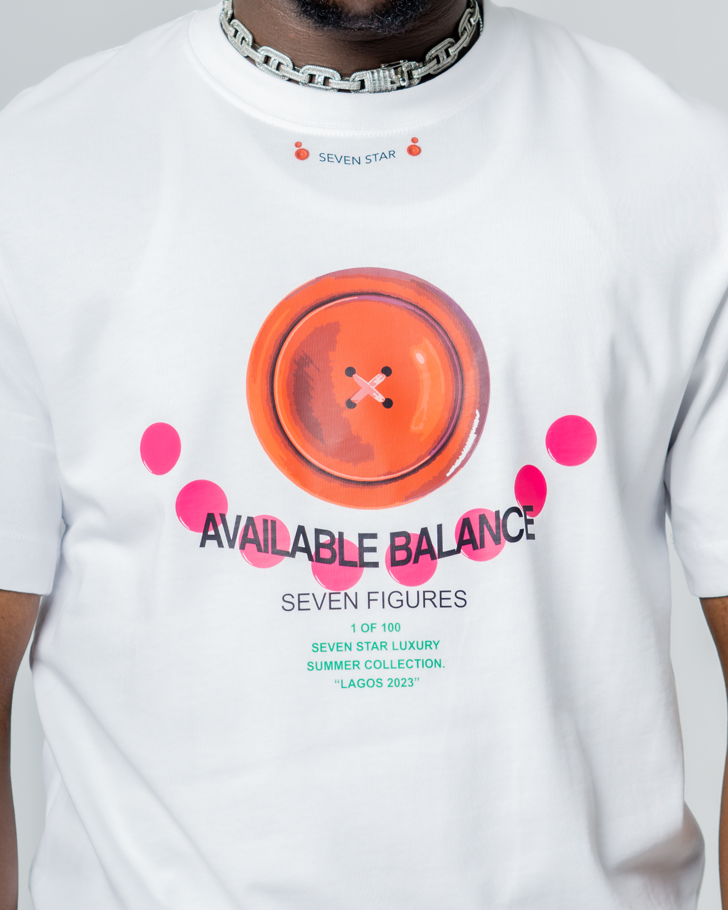 RED BUTTON 7FIGURES TSHIRT