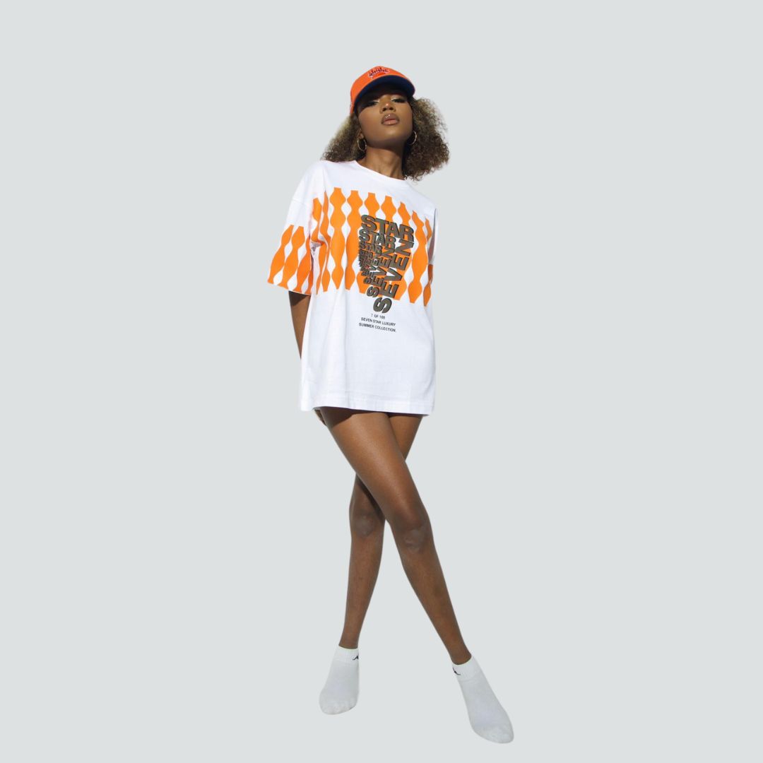 7STAR LUXURY Orange pillars summer T-shirts - unisex